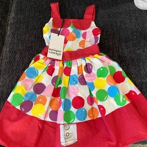 Unique Vintage Brand kids gumball machine kids dress size 2